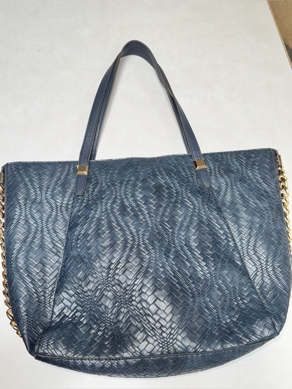 Jessica Simpson Large Woven Leather Shoulder Tote